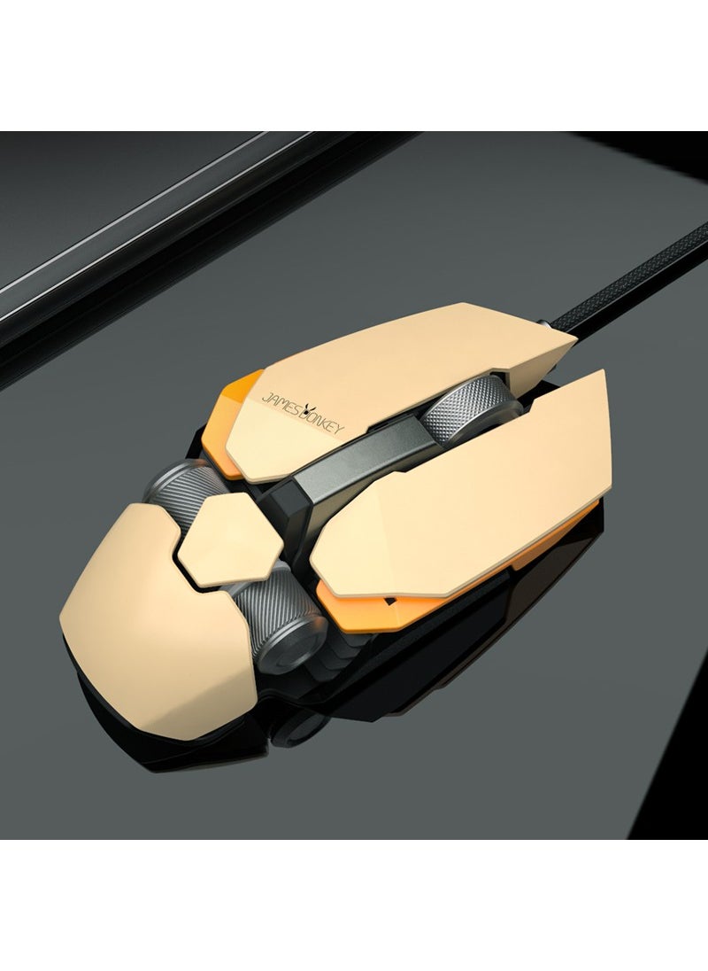 James Donkey 850R 12000DPI 8 Keys PMW3360 Sensor RGB Optical Yellow Gaming Mouse  - Image 3