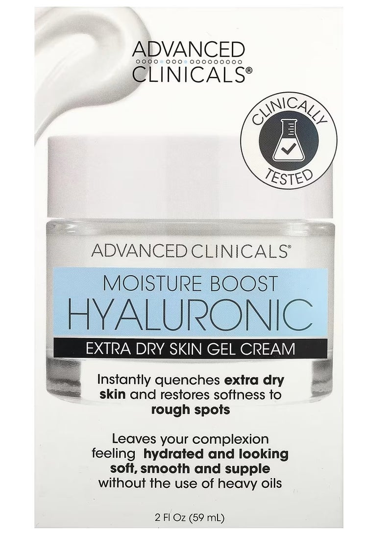 Advanced Clinicals, Moisture Boost Hyaluronic, Extra Dry Skin Gel Cream , 2 fl. oz. (59 ml) - Image 2