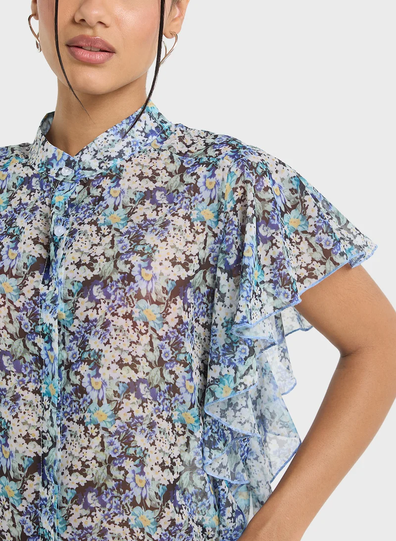 ELLA Ditsy Print Blouse