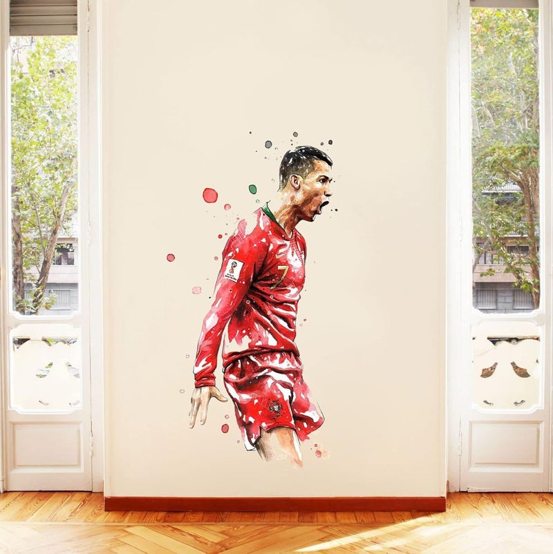 Sticker Yard Ronaldo Vinyl Wall Sticker for Living Room/Bedroom/Office and All Decorative Wall Stickers Size 35X63CM - Image 3