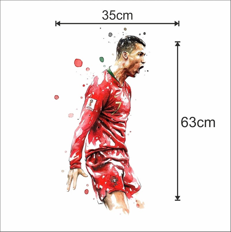 Sticker Yard Ronaldo Vinyl Wall Sticker for Living Room/Bedroom/Office and All Decorative Wall Stickers Size 35X63CM - Image 4
