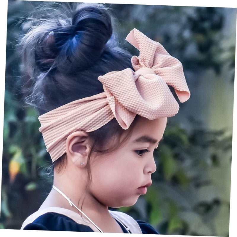6Pcs Mixed Colors Bowknot Headbands Soft Stretchy Hair Accessories for Newborns Toddlers - Image 5