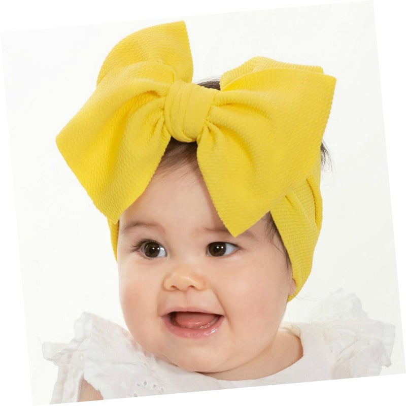 6Pcs Mixed Colors Bowknot Headbands Soft Stretchy Hair Accessories for Newborns Toddlers - Image 3