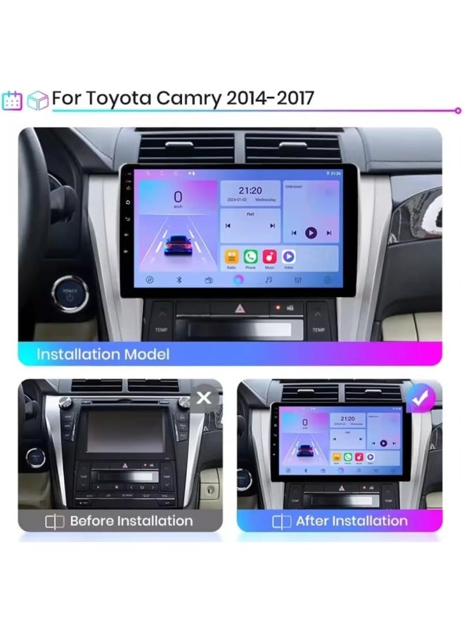 Vierex Android Car Stereo Screen For Toyota Camry Aurion Camry 7 XV 2015-2018 With Apple Carplay Android Auto Wireless WiFi DSP FM&AM BT AHD Camera Included Fast Interface (2+32 Carplay) - Image 3