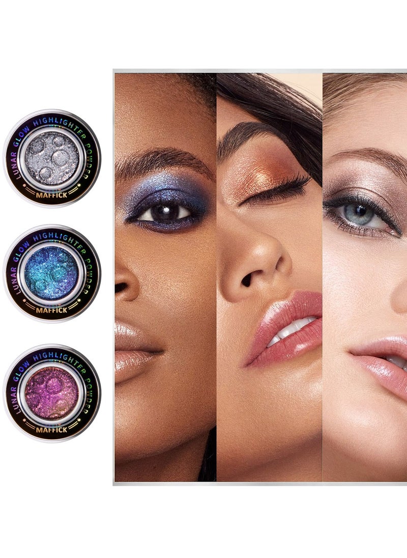 maffick - Maffick Highligher  highlighting Powder - Shimmer Face Makeup Compact for a Natural Glow - Image 1