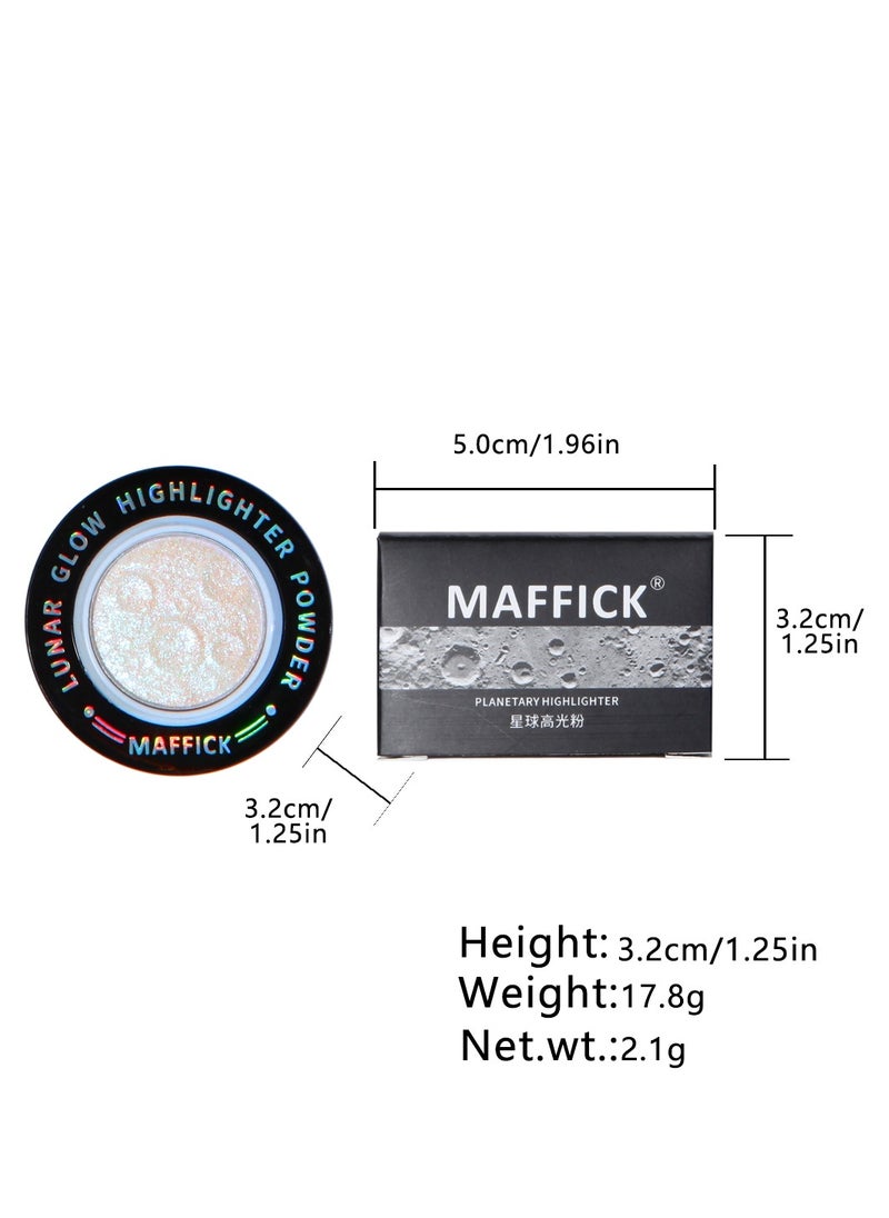 maffick - Maffick Highligher  highlighting Powder - Shimmer Face Makeup Compact for a Natural Glow - Image 1