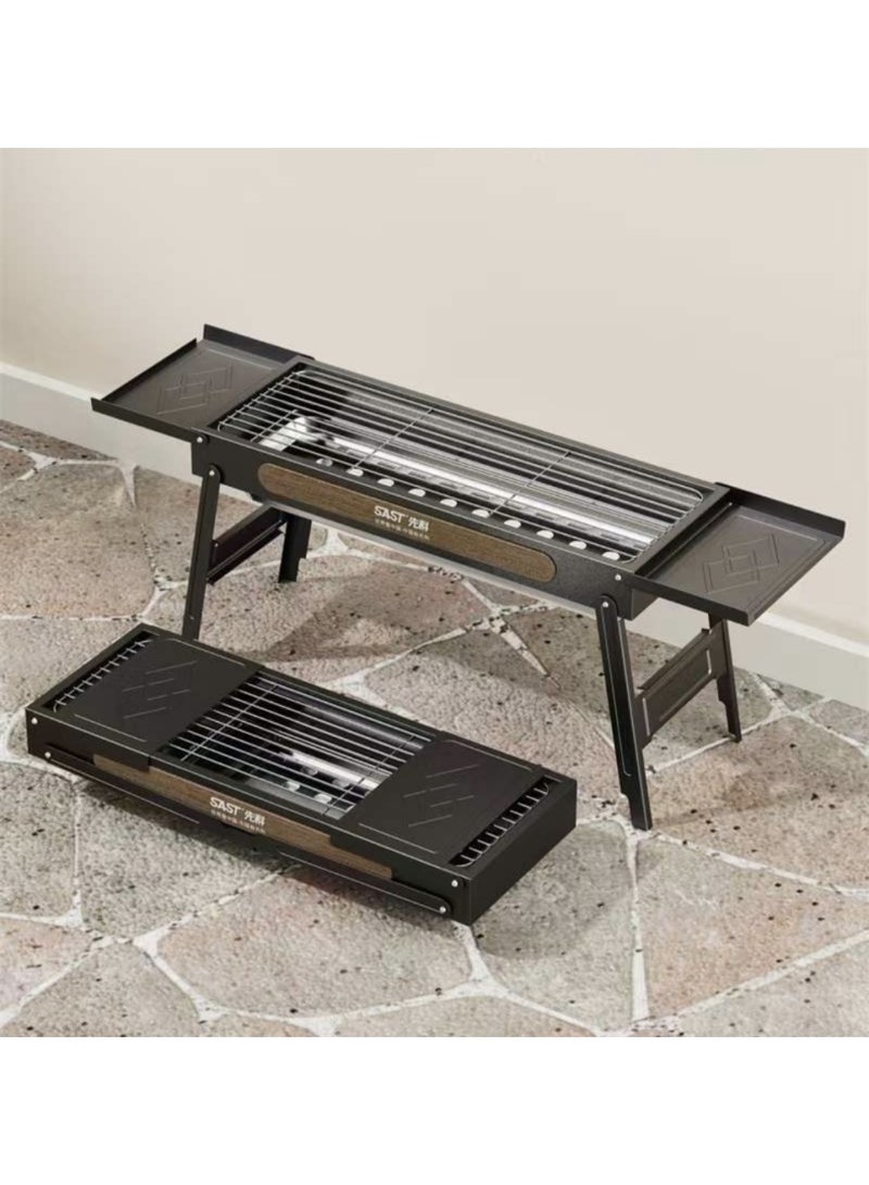 بلو فاير شواية كباب فاخرة من الستانلس ستيل 304 – مقاومة للصدأ، مقاومة للحرارة والماء، مع صينية جمع الرماد للشواء في المنزل والخارج 🔥🍢 - Image 3