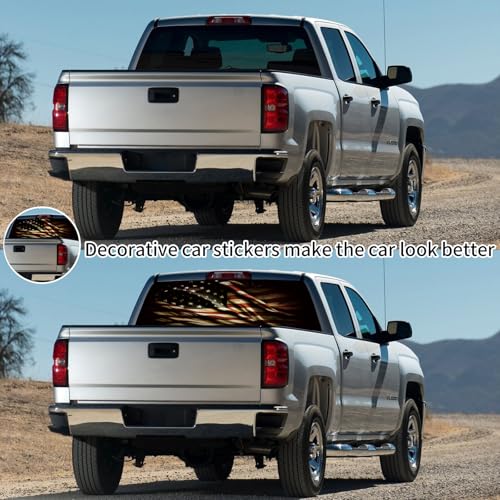 Tobethay Rear Window Decals for Trucks - 65x17.3 in Back Window American Flag Decals Fit Most Pickup Trucks SUV, Vinyl Back Window Decal Truck Rear Window Graphics for Personalized - Image 3
