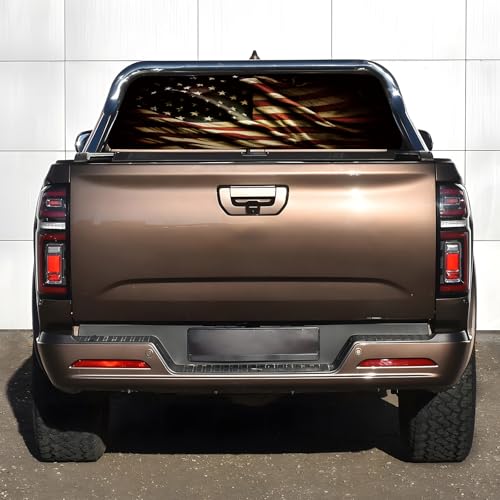 Tobethay Rear Window Decals for Trucks - 65x17.3 in Back Window American Flag Decals Fit Most Pickup Trucks SUV, Vinyl Back Window Decal Truck Rear Window Graphics for Personalized - Image 5
