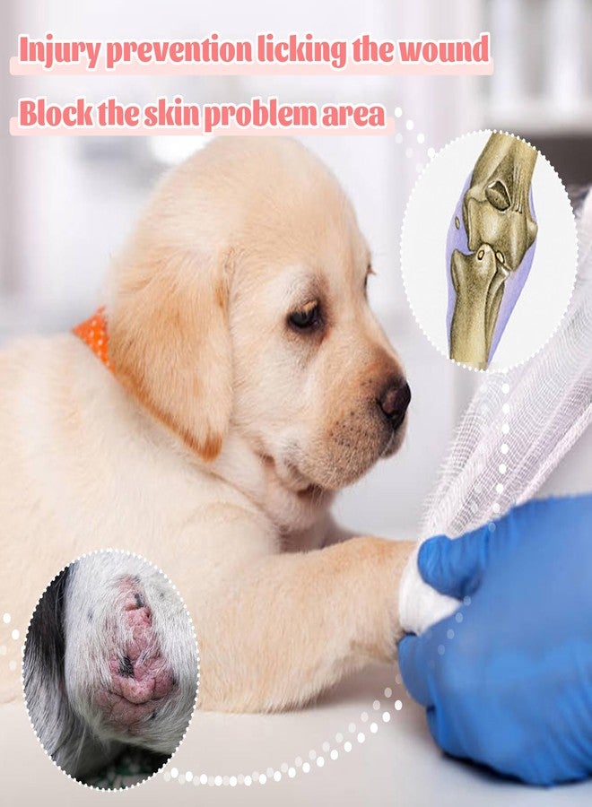 ROZKITCH Dog Leg Sleeve Front Leg Right Left Leg, Pet Prevent Licking Wound Elbow Knee Protector, Dog Recovery Suit Cone Collar Alternative for Sprain ACL CCL Arthritis Joint Care Rabbit L - Image 3