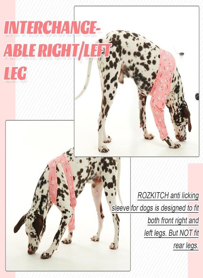 ROZKITCH Dog Leg Sleeve Front Leg Right Left Leg, Pet Prevent Licking Wound Elbow Knee Protector, Dog Recovery Suit Cone Collar Alternative for Sprain ACL CCL Arthritis Joint Care Rabbit L - Image 4