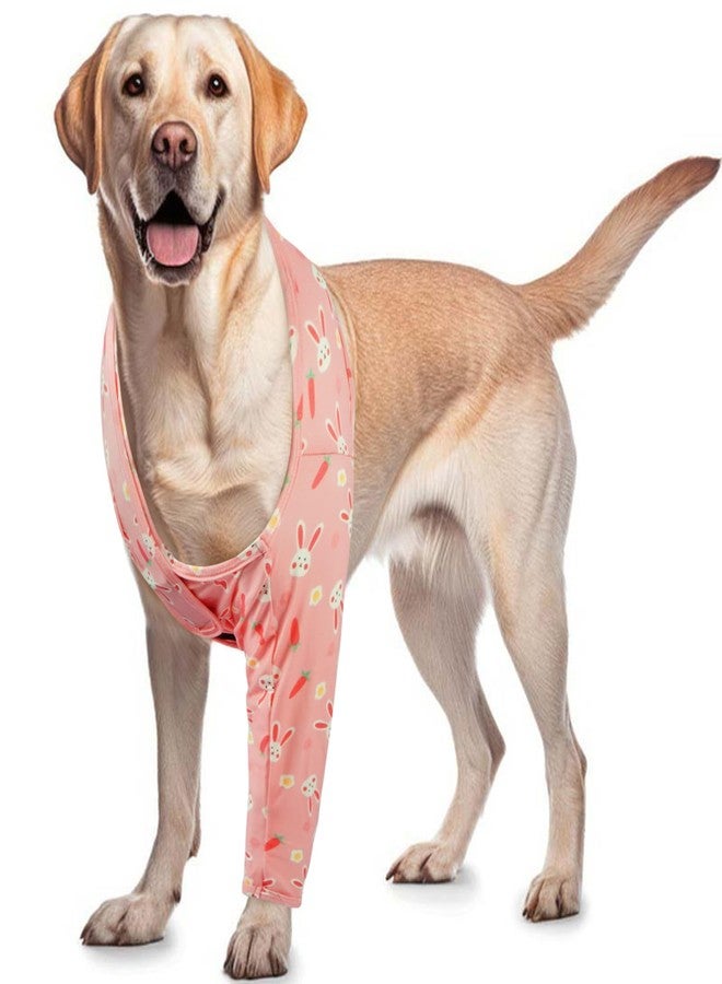 ROZKITCH Dog Leg Sleeve Front Leg Right Left Leg, Pet Prevent Licking Wound Elbow Knee Protector, Dog Recovery Suit Cone Collar Alternative for Sprain ACL CCL Arthritis Joint Care Rabbit L - Image 1