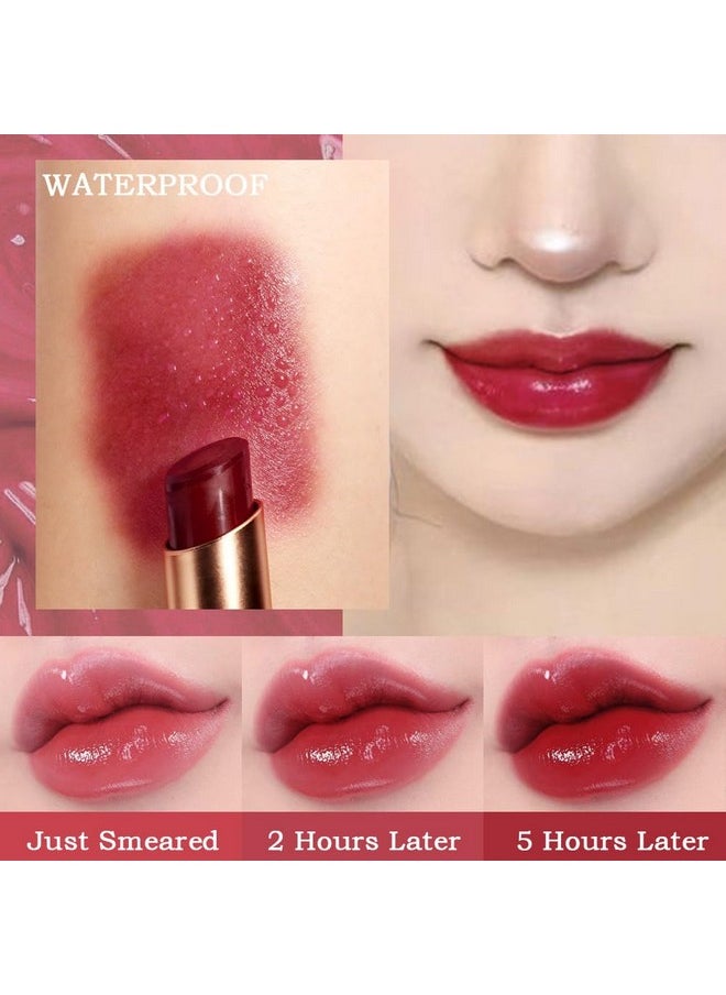BINGBRUSH 2Pcs Color Changing Lipstick Queenlong Lasting Lip Care Moisturizer Lip Balm Magic Lip Gloss Lip Tint Stain Glossly Makeup Lipstick Set For Women  - Image 4