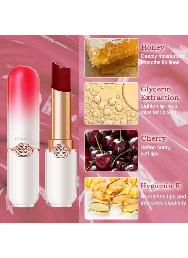 BINGBRUSH 2Pcs Color Changing Lipstick Queenlong Lasting Lip Care Moisturizer Lip Balm Magic Lip Gloss Lip Tint Stain Glossly Makeup Lipstick Set For Women  - Image 5