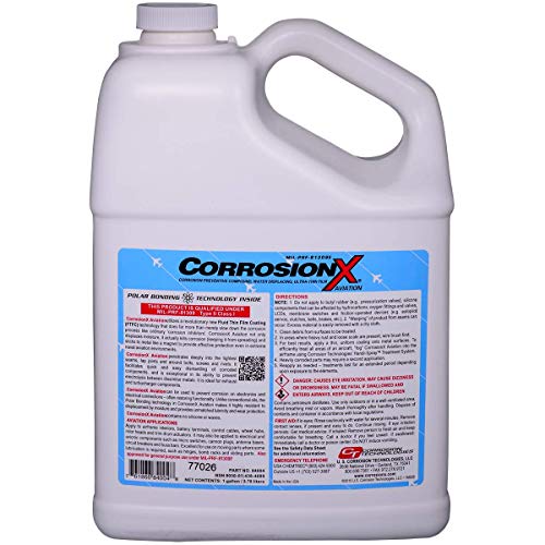 CorrosionX كوروزن إكس تكنولوجيا التآكل الطيران 84004 (1 جالون) – فيلم رقيق للغاية من الدرجة الجوية، مؤهل لمتطلبات الأداء العسكري لمركب الوقاية من التآكل والتحكم فيه | MIL-PRF-81309H - Image 1