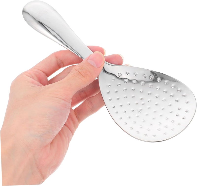 ABOOFAN 2pcs Non Stick Rice Scoop Stainless Steel Rice Ladle for Household Use Smooth Polished Food Scoop Spoon Meal Serving Utensils - Image 4