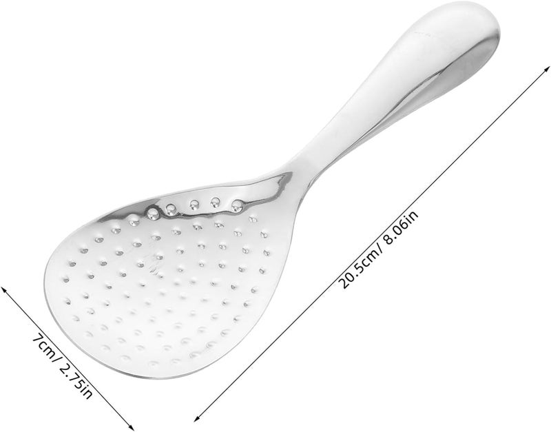 ABOOFAN 2pcs Non Stick Rice Scoop Stainless Steel Rice Ladle for Household Use Smooth Polished Food Scoop Spoon Meal Serving Utensils - Image 2