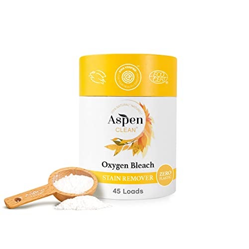AspenClean Unscented Oxygen Bleach Powder and Color Safe Stain Remover by AspenClean, Zero plastic, EWG Verified™, Vegan, Non-Bio, Hypoallergenic, Bleach Alternative - 45 Loads - Image 1