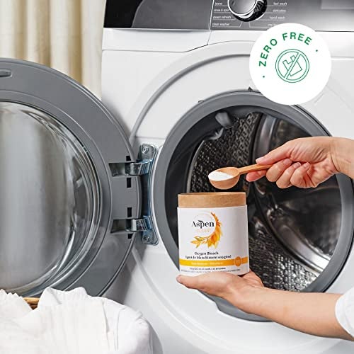 AspenClean Unscented Oxygen Bleach Powder and Color Safe Stain Remover by AspenClean, Zero plastic, EWG Verified™, Vegan, Non-Bio, Hypoallergenic, Bleach Alternative - 45 Loads - Image 4