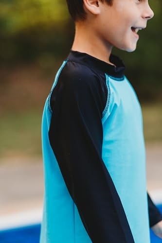 City Threads Boys Rashguard Swim Shirt UPF 50+ Soft Comfortable Durable Sun Protection Made in USA 2-Pack, White, 2T - Image 5