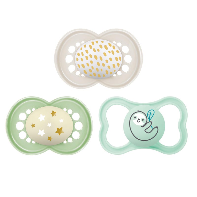 MAM Variety Pack Baby Pacifier, Includes 3 Types of Pacifiers, Nipple Shape Helps Promote Healthy Oral Development, 3 Pack, 6-16 Months, Unisex - Image 1