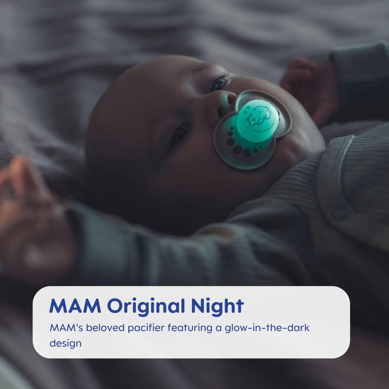 MAM Variety Pack Baby Pacifier, Includes 3 Types of Pacifiers, Nipple Shape Helps Promote Healthy Oral Development, 3 Pack, 6-16 Months, Unisex - Image 5