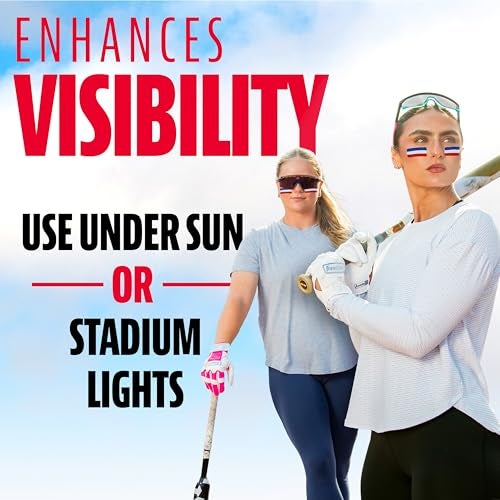 Franklin Sports Eye Black Stick - Baseball Softball + Football Eye Black for Kids + Adults - Sun Glare Reduction - Red/White/Blue - Image 2