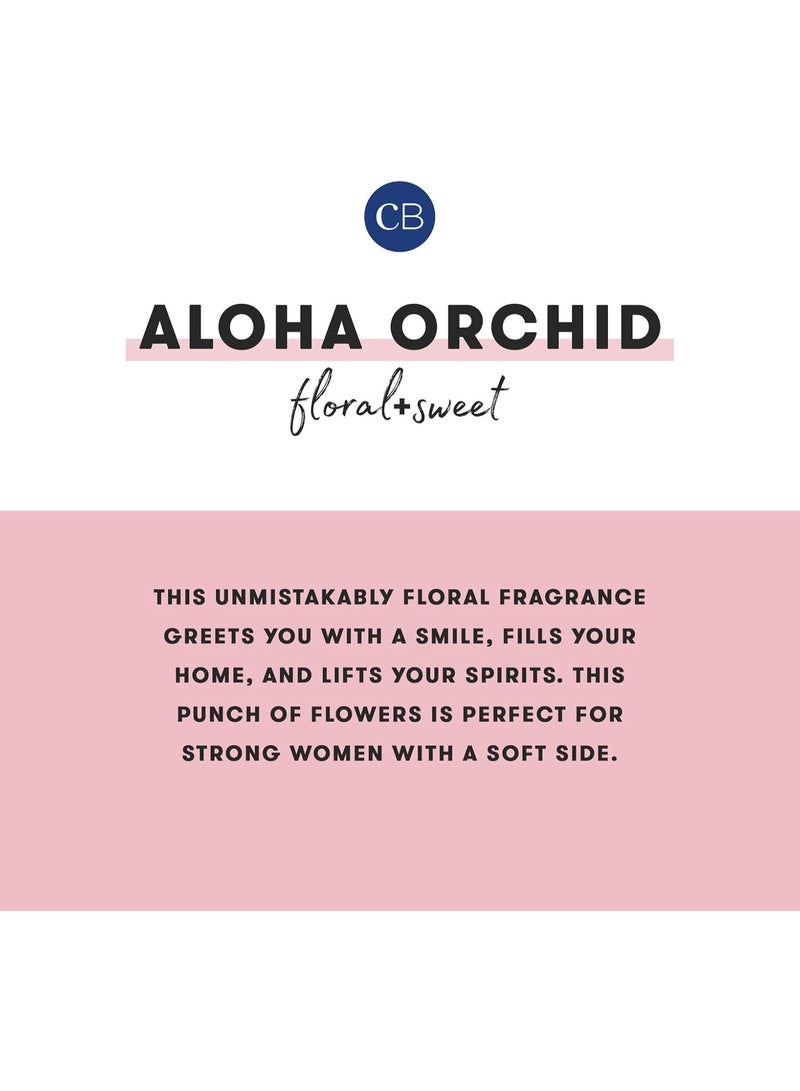 Capri Blue Aloha Orchid Reed Diffuser Set - Includes Reed Diffuser Sticks, Fragrance Oil, and Glass Bottle - Luxury Scented Room Fresheners - Cobalt Blue (8 fl oz) - Image 4