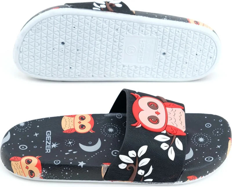 Gezer Women's Summer Patterned Comfortable Sole Pool Beach Daily Slippers