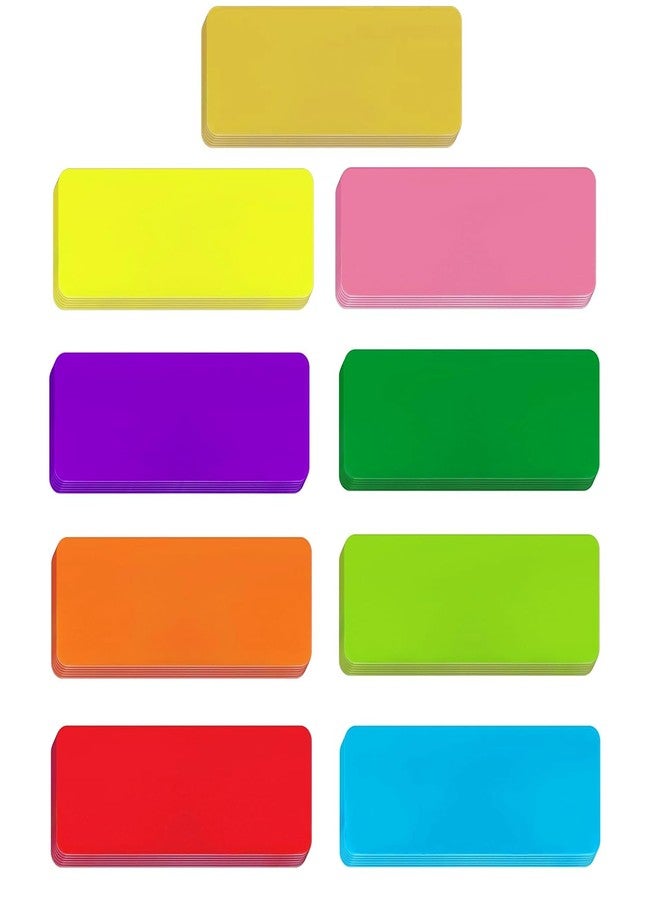 Mositear 54pcs Magnetic Dry Erase Labels 9 Colorful Name Tags Flexible Reusable Magnetic Label Stickers for White Board Refrigerator Locker Size 3.2"x1.2" by Mositear - Image 1