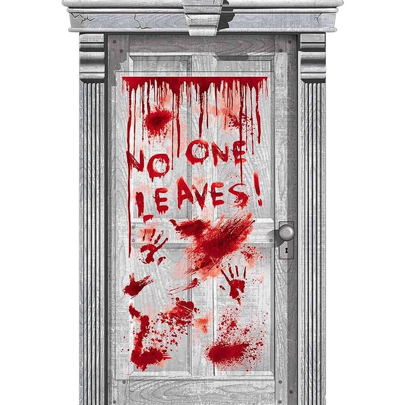 Amscan 241210  Halloween Party No One Leaves Dripping Bloody Door Decoration  165m Red