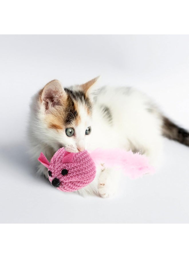 Meetion Toy Pet Accessories Mouse Wear-Resistant Cat Plaything Cat Supply Portable Cat Plaything Wear-Resistant Treat Compact Cat Plaything Cat Accessory Mice for Cats Bite Plush Kitten - Image 5