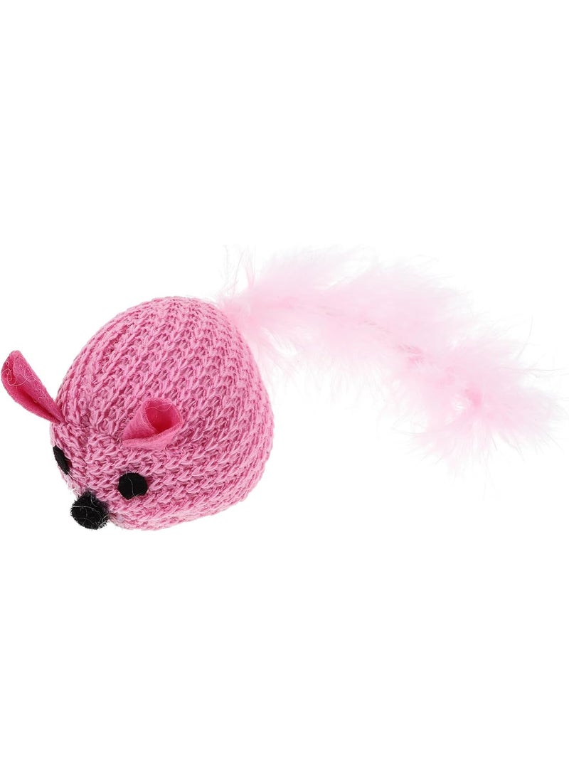 Meetion Toy Pet Accessories Mouse Wear-Resistant Cat Plaything Cat Supply Portable Cat Plaything Wear-Resistant Treat Compact Cat Plaything Cat Accessory Mice for Cats Bite Plush Kitten - Image 2