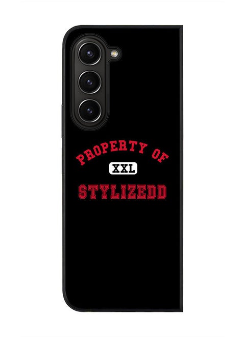 Rugged Black edge case for Samsung Galaxy Z Fold5, Slim fit Soft Case Flexible Rubber Edges Anti Drop TPU Gel Thin Cover -  Property of
