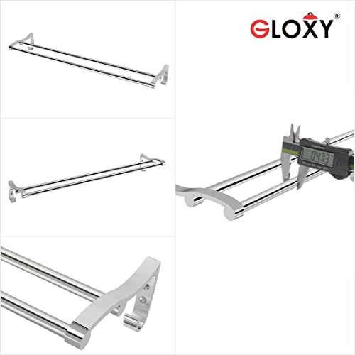 GLOXY ENTERPRISE Stainless Steel Towel Rod for Bathroom, Towel Racks, Bar Rail, Hanger, Stand, Accessories and Fittings - (24 Inch) - Image 4