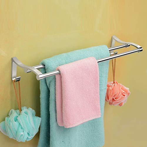 GLOXY ENTERPRISE Stainless Steel Towel Rod for Bathroom, Towel Racks, Bar Rail, Hanger, Stand, Accessories and Fittings - (24 Inch) - Image 1