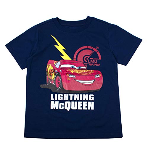 Disney Lightning McQueen Boys Cars 3-Pack Short Sleeve T-Shirts for Toddler to Big Kids (2T - 7) Red - Image 3