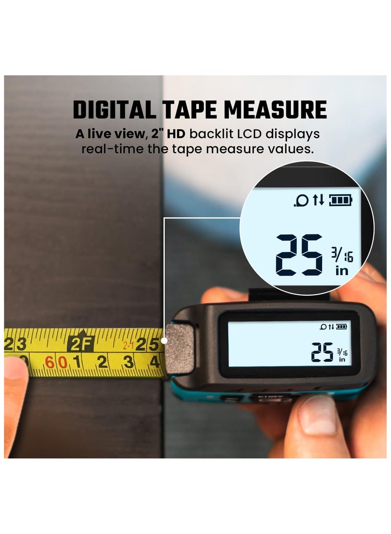 MILESEEY DT20 Bluetooth Laser Distance Meter 40M Digital Laser Rangefinder with LCD Display, High Precision Electronic Measuring Tool for Construction, Interior Design, Home Renovation, Engineering and Property Measurement - Image 3