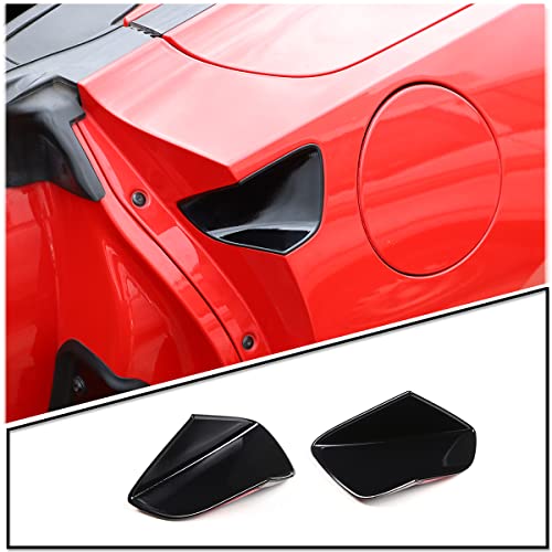 TINKI Car Door Handle Door Bowl Paint Scratch Protector Cover Compatible for Chevrolet Corvette C7 2014 2015 2016 2017 2018 2019 Car Outdoor Safety Decora Cover Trim Accessories (Glossy Black) - Image 1