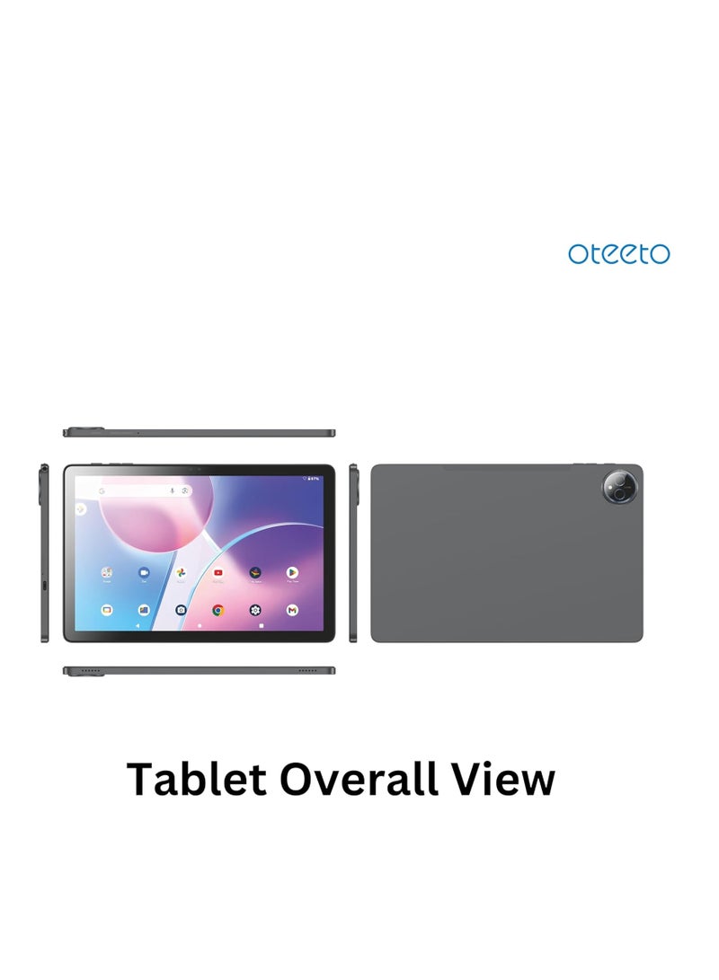 Oteeto TAB14 Pro | Android 15 & 11.0" INCELL 1280x800 Display | 12GB RAM + 512GB ROM | 5G and Wi-Fi & 8000mAh Battery | Octa Core 2.0GHz | 8.0MP Front + 13.0MP Rear Camera | Include Keyboard & Mouse- Blue - Image 2