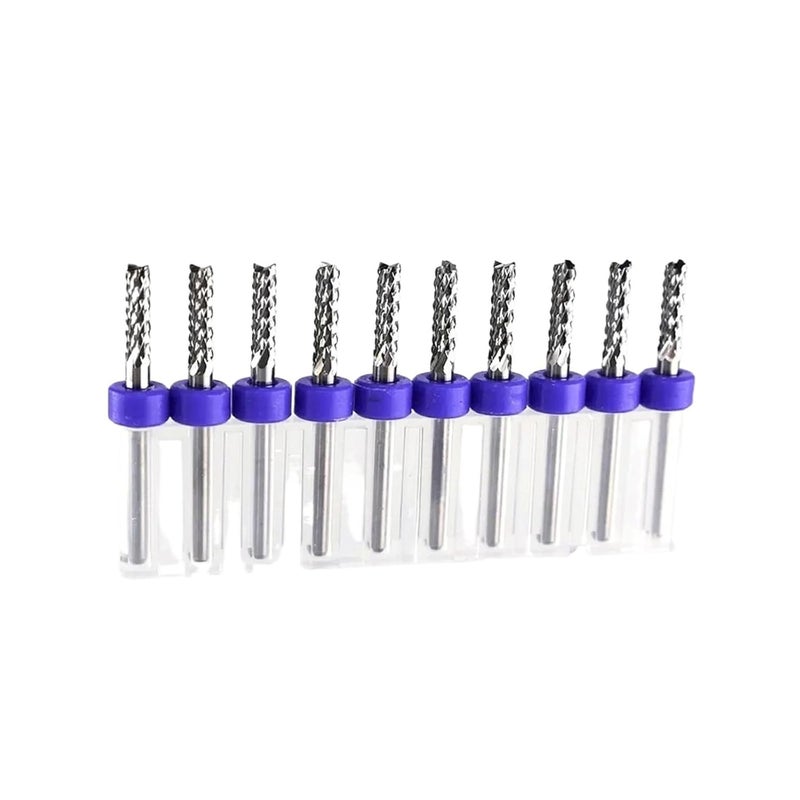 Corn End MillIng Cutter Teeth Engraving CNC Machine， Compatible for PRO Bit 3.175 4 6mm for Plate Wood Plastic(PRO Material,0.4 x3.175x38(10pcs)) - Image 1