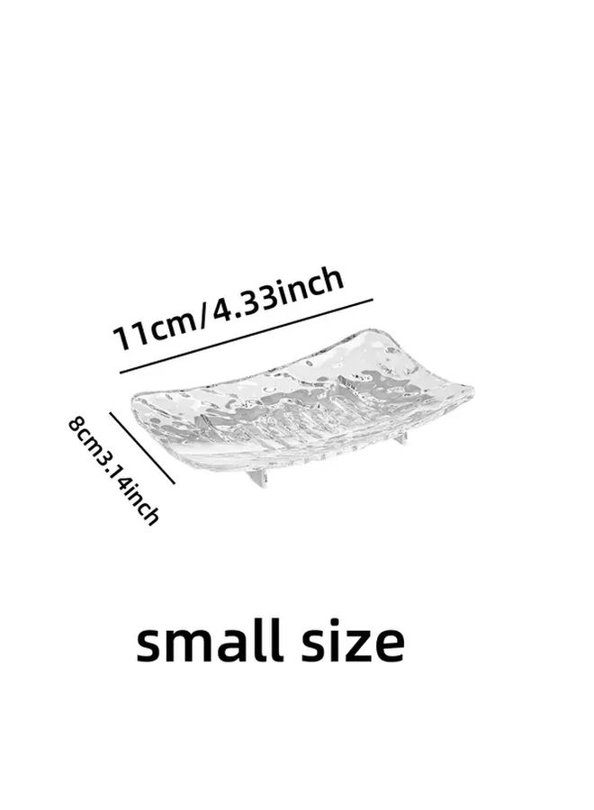 Gray Small Soap Dish With Draining Function Space Saving Bathroom Kitchen Organizer - Image 4