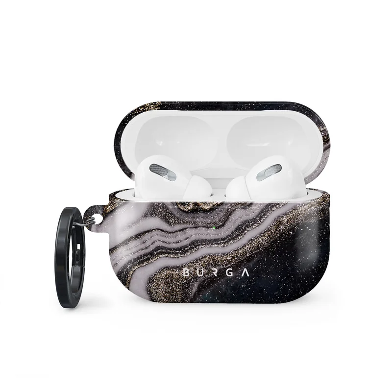 بورجا جراب حماية أنيق ليلي سحري من بورجا لسماعات آبل ايربودز برو ، غطاء بشحن مرئي ، مقاوم للخدش والصدمات