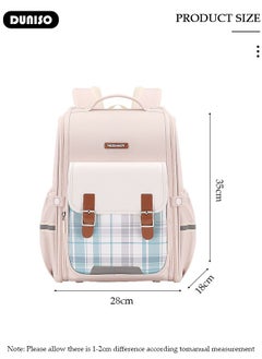 DUNISO Oxford Cloth Small Kids Backpack for Girls,Cute Simple British Style Primary School Backpack,Lightweight Waterproof Large Capacity Breathable School Book Bag with Adujustable Strap and Bottle Side Pockets for 6-8 Years Old,Suitable for Travel Outing And School  - Image 4