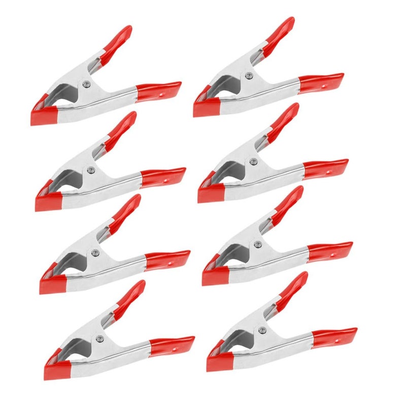 8 Pieces Heavy Duty Spring Clamp Set Multi Purpose Crocodile Clips Steel Adjustable Strong Grip For Tents Backdrops Crafts Photography And DIY Projects - Image 2