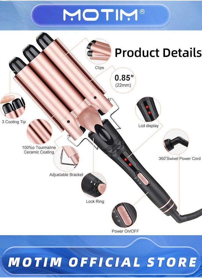 Motim Curling Iron Set, 5-in-1 Curling Iron with Curling Brush and 4 Interchangeable Ceramic Curling Irons  - Image 4