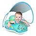 LAYCOL Baby Swimming Float Inflatable Baby Pool Float Ring with Sun Protection Canopyadd Tail no flip Over for Age of 336 Months Dinosaur S - Image 3