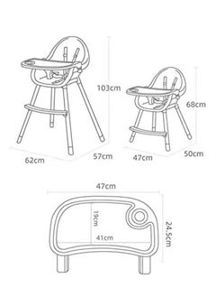 LIMOS Baby Dining Chair 3 in 1 Portable High Chairs  - Image 2