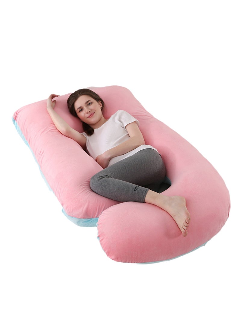 Crystal Velvet Maternity Pillow Maternity Belly Support Pillow Core Side Sleeping Pillow Waist Support Pillow - Image 1
