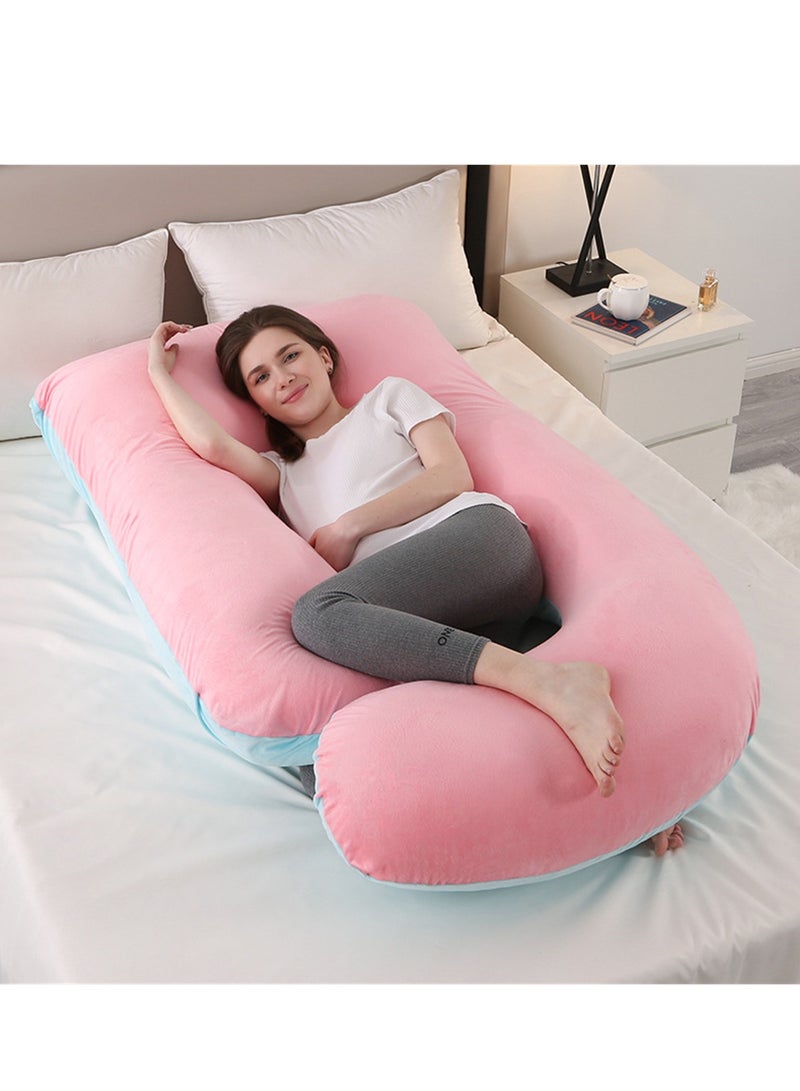 Crystal Velvet Maternity Pillow Maternity Belly Support Pillow Core Side Sleeping Pillow Waist Support Pillow - Image 2